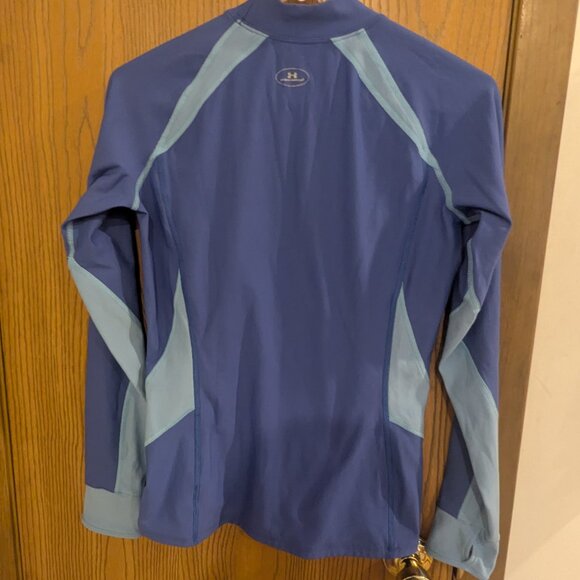 Under Armour Blue Mock Neck Fitted Compression Base Layer Shirt-Size LG - Picture 5 of 6